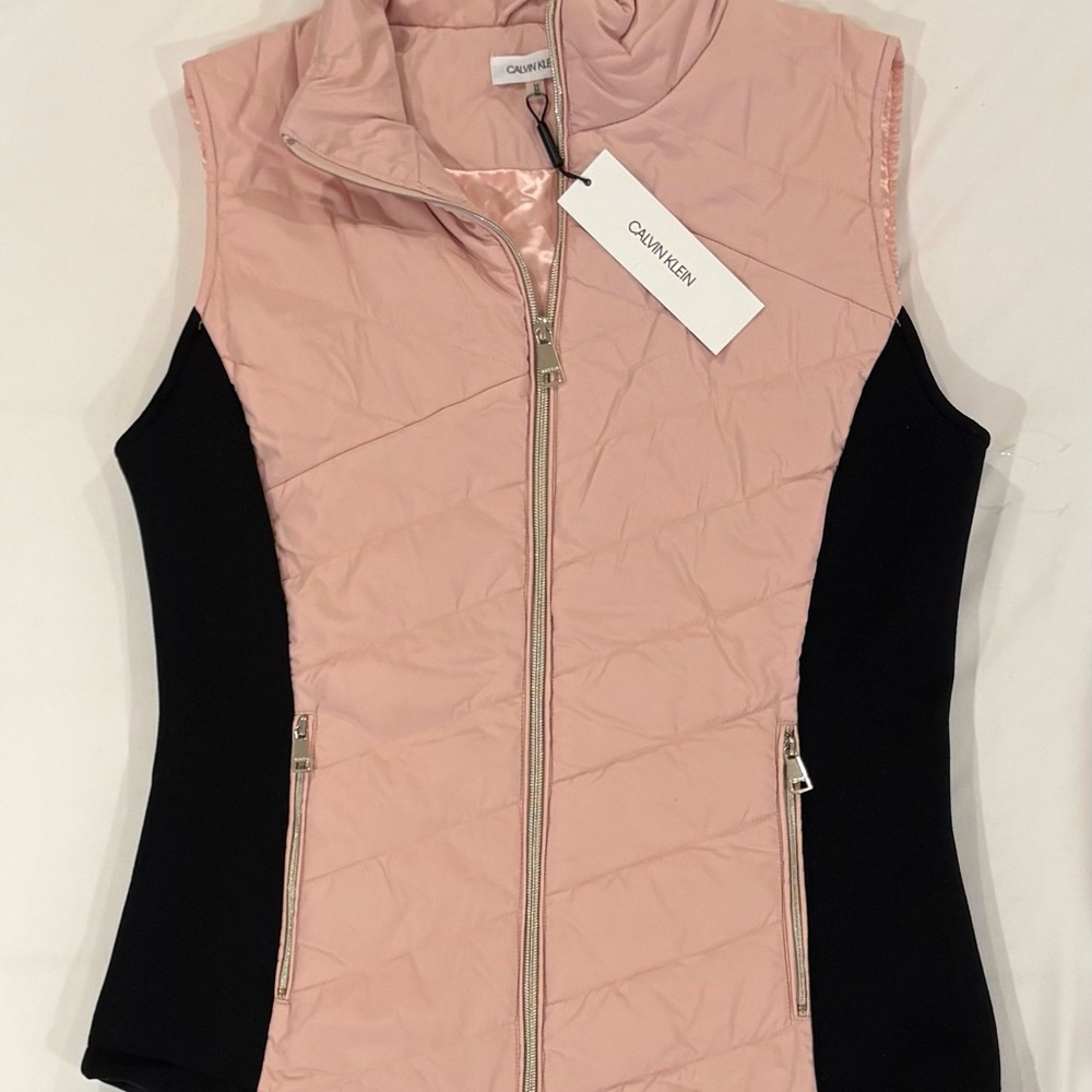 Calvin Klein Light Pink Quilted Vest NWT